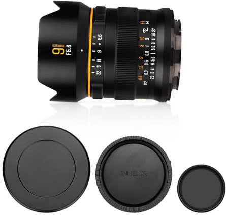 Brightin Star Lente manual de 9 mm F5.6 de marco completo ultra gran angular para cámaras Nikon Z-Mount sin espejo, lente MF fija, compatible con Z-6II, Z-7II, Z5, Z50, Z9, Z50, Z-FC, Z30