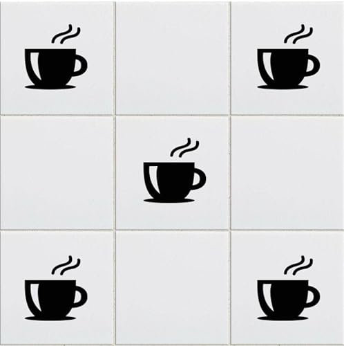 Hair Fairy Graphics Coffee Cup Tea Mug Vinyl Wall Tile Transfers Decal Stickers Kitchen Home Decor(Black,6) (Black, 12)