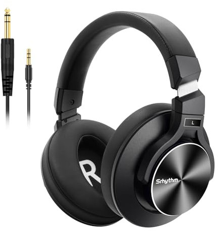 Srhythm HD75 Auriculares con Cable para Colocar sobre la Oreja para DJ para Estudio/Fiesta/Guitarra