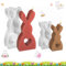 Silikonformen Gießformen,2 Stück Silikonformen Ostern,Ostern Hasenform Silikonform,Ostern Hase Backform,Osterhase Kerzen Giessform,Beton Zum Gießen Silikonform,Ostern Kaninchen Silikonformen