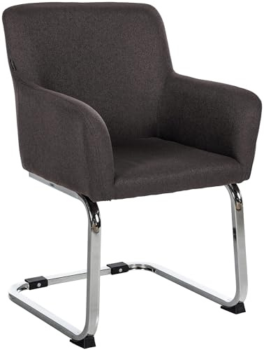 CLP Stuhl Puka I Gepolsterter Freischwinger I Edelstahl-Gestell Farbe schwarz Material Stoff