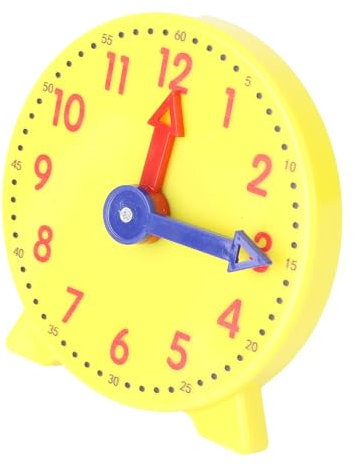 SAFIGLE 3st Modelle Desktop-runde Uhr Stechuhr Lernen Kleine Runde Uhr Modell Rund Um Die Uhr Desktop-lehruhr Tischuhr Zeiger Runden
