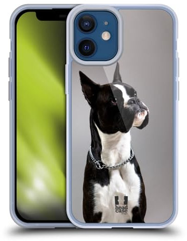 Head Case Designs Schwarz Und Weiss Boxer Beliebteste Hunderassen Softgelhülle Kompatibel Mit Apple iPhone 12 Mini Und Kompatibel Mit Magsafe Zubehör