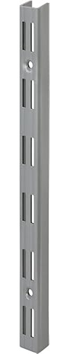 TrendLine Wandschiene 2-reihig grau 50 x 2,5 cm Regalträger