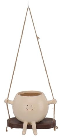 PENGYONBR Hanging Swing Face Flower Pot Hanging Smiling Flower Pots for Garden Gardening Arrangement Swinging Smiling Flower Pots Indoor and Outdoor Decoration/575