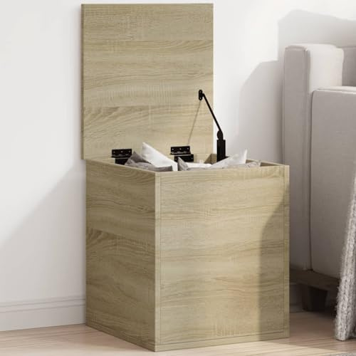 Homgoday Holzwerkstoff Truhe Sonoma-Eiche Aufbewahrung Deko 40x42x46cm Couchtisch Model840648