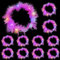 YOUYIKE 10 Stück LED Blumenkranz Haare, LED Haarreif, Haarkranz LED, Leucht Haarschmuck, LED Feder Stirnband, für Damen und Kinder Geburtstag Weihnachten Halloween Fasching Party Dekor (Rosa)