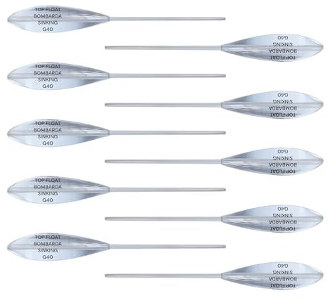 PRO FILSTAR Top Float Sbirolino Sinking Set Transparent 10 x 40g - Zargan & Forellen Angeln Zubehör - Meeresangeln - Spirolino Sinkend - Angelzubehör - Long Cast Fishing Sport Set - Gewichte Angelset