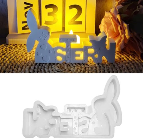 Gießform Ostern Silikonformen Gießformen Ostern Hase Gießformen Silikon Ostern Gips Gießen Formen Gipsformen zum Gießen Ostern Ostern Silikonformen Hase Giessform Ostern für DIY Handwerk