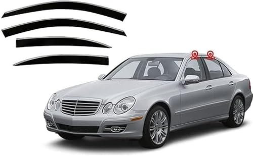 THNIKK Auto Windabweiser Regenabweiser für Benz E-Class W211 2003-2008, Windabweiser Regenabweiser Luftabweiser Seitenscheiben Regenschutz Regenabweise Windabweiser