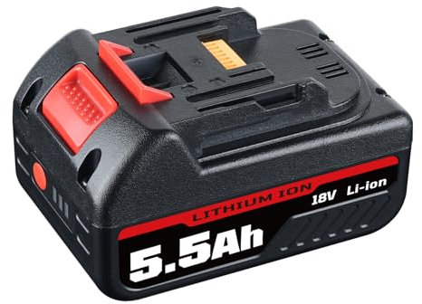 ZEERISA 5.5Ah 18V BL1860B Lithium Battery Replacement Compatible with MAKITA 18V BL1830, BL1830B, BL1860, BL1860B, BL1850, BL1850B, BL1840, BL1840B, BL1815, BL1825 Cordless Power Tools