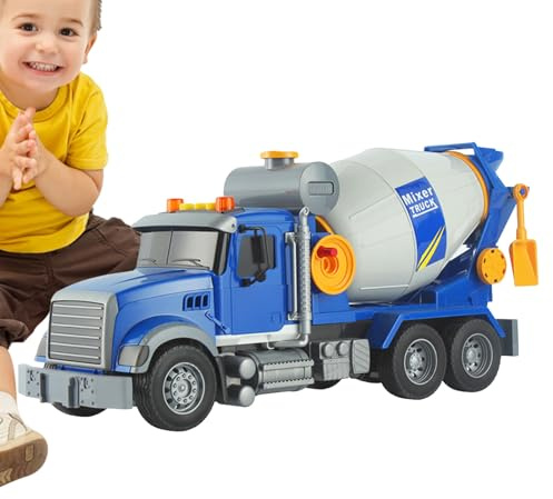 Lkw-Spielzeug – Zement – Mischpult für die Arbeit, mit rotierender Batterie | realistisches Konstruktionsfahrzeug-Spielzeug für die Kleinen, aus Zement mit Kurbel