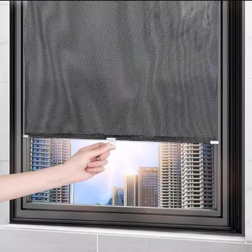99% Blackout Roller Shades No Drill Waterproof Shower Window Blinds Retractable Portable Curtains Portable Window Curtain For Bathroom Kitchen Office With Suction Cups