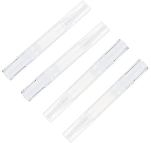 4 Stück 5ml Kunststoff Kosmetikbehälter Weiß mit Pinselstift
