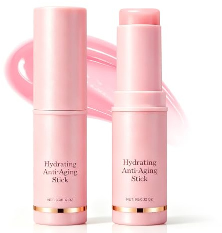 Set di 2 balsami antirughe con stick al collagene e crema idratante per occhi, collo e viso