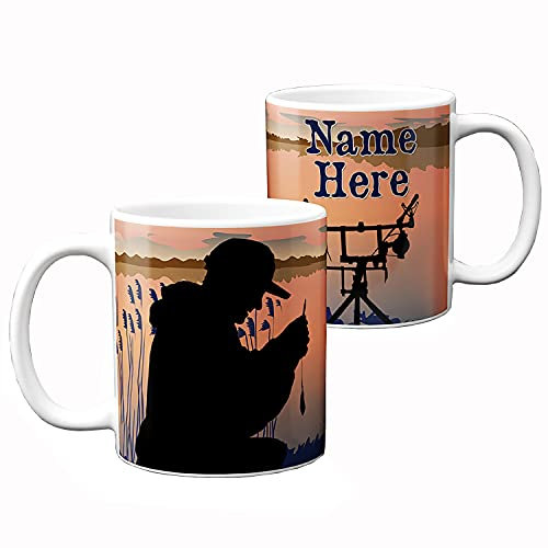 KRAFTYGIFTS Personalised Carp Fishing Mug Fisherman Coffee Cup Custom Tea Mug Fish Birthday Gift for Him ST156