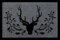 Interluxe TÜRMATTE Fußmatte Hirsch [ 4 ] Jäger Hobby Haustür Jagd Geschenk Viele Farben Dunkelgrau