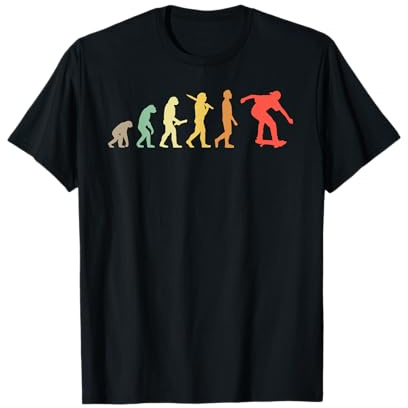 Retro Skaten Evolution Geschenk für Skater & Skateboarder T-Shirt