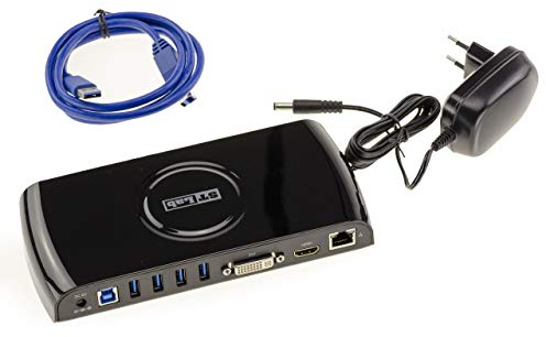 KALEA-INFORMATIQUE USB 3.0 Dockingstation zu USB HUB, GIGABIT LAN ethernet, Externe DVI HDMI Grafikkarte und Externe Soundkarte.