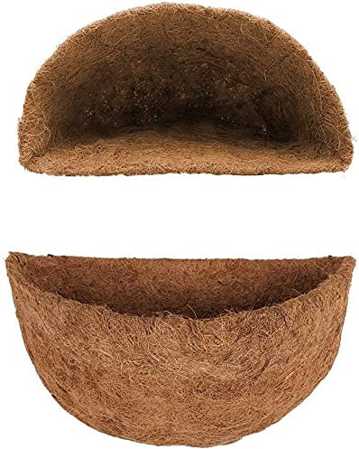 HXHON Kokosfaser-Einlagen für Wandpflanzen, Kokosfaser, Blumenkasten, geformte Einsätze, Garten, Wandkorb, Krippe, Hängekorb, (30 cm)