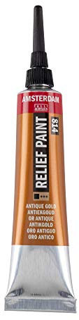 Amsterdam Relief 814 - Tubo de pintura (20 ml), color dorado envejecido
