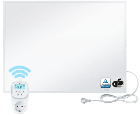 BR Bringer Infrarotheizung 450 Watt - mit Smart Thermostat und App - Infrarot Elektroheizung Energiesparend - 5 Jahre Garantie, TÜV GS - Deutsche Qualitätsmarke (weiß)