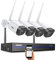 ANNKE WLAN Überwachungskamera Set Aussen Kabellos 3MP Full HD Überwachungssystem 10CH 5MP NVR mit 4X Überwachungskameras Personenerkennung 2-Wege-Audio H.264+ Videokomprimierung IP66 Arbeit mit Alexa