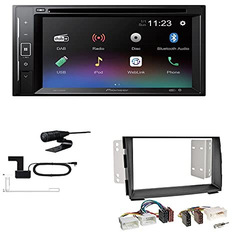 Pioneer AVH-A240DAB Autoradio Bluetooth DAB DVD USB passend für KIA Venga ab 2009 schwarz