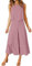 FANCYINN Combinaisons 2 pièces pour femmes - Chemise longue basique Pantalon taille haute Combinaisons Rose cerise intense XS