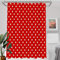 Batmerry Duschvorhang, Retro-Design, gepunktet, Beige, abstrakte Badezimmerdekoration, Polyesterfaser, Kunststoffringe, schnelltrocknend, wasserdicht, für Badewannen/Badezimmer, 182,9 x 152,4 cm, Rot