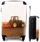 MuchoWow© Koffer Handgepäck Trolley Rollkoffer Kleine Reisekoffer mit 4 Rollen - Traktor - Feld - Bauernhof - Landwirt - Horizont - Cabin Size < 55x40x23 & 55x40x20 cm - Fotokoffer - Kabinenkoffer -