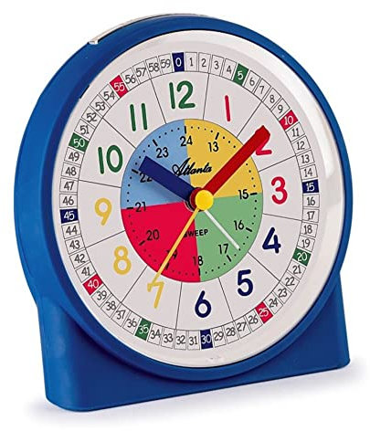 Atlanta Kinderwecker ohne Ticken für Jungen Blau Lernwecker - 2125/15