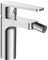 Rubinetto Bidet Bagno, Miscelatore monocomando per Bidet, in Ottone Cromato, Design Squadrato, Inclusi Flessibili, Serie Recta