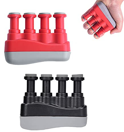 Hazrcvr Fingertrainer Gitarre 2 Stücke Handgriff Fingertrainer Griffkraft Trainer Fingerübung Werkzeug Gitarre Finger Stärke Finger Exerciser Werkzeug Handtrainingsgerät Finger Training