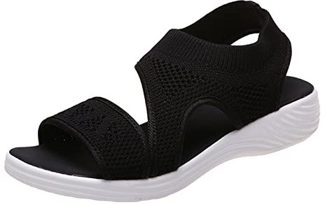 Sandalen Breite Füße Damen Leichte Orthopedische Sandals Schuhe Sommerschuhe Bequeme Flach Elegant Sandaletten Sandalen Sommer Barfuss Sandalette Damensandalen Schwarze Treckingsandalen