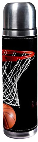 GIAPB 2Pcs Coffee Mug Vacuum Insulated Coffee Tumbler 500ml,Stainless Steel Travel Mug for Tea and Drinks,Basketball Hoop Background