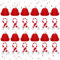 Funrelaxer 24 Stücke Mini Weihnachtsmütze und Schal Set, Mini-Strickmütze des Weihnachten, Kleine Weihnachtsmützen Set für Flaschen, hund und Puppen