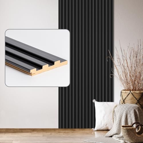 Wandpaneele & Deckenpaneele Desiwa 14er-Set in Schwarz (matt) 10,7x252 cm