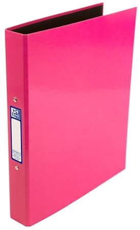 Oxford Raccoglitore ad anelli formato A4, colore rosa, 25 mm