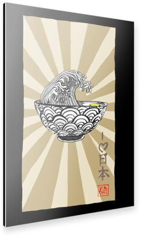 artboxONE Alu-Print 60x40 cm Ramen-Suppenwelle von Künstler péchane