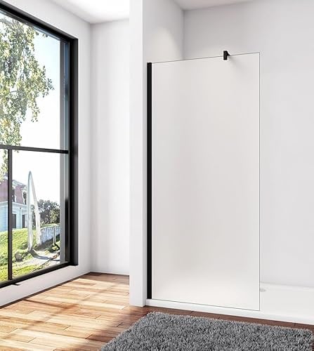 Aica Sanitär Duschabtrennung Walk in Glas Duschwand 10mm Nano Glas Seitenwand,H200cm,70cm