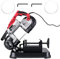 Scie à ruban portative à vitesse variable 1100W for couper l'acier inoxydable aluminium métal PVC bois caoutchouc plastique Facile à utiliser pour les débutants et les pros (Color : With Alloy Base)
