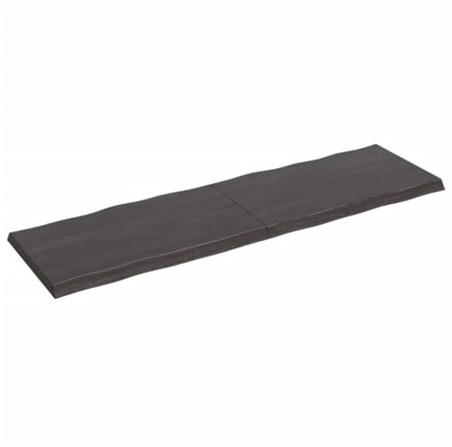 TJROO Tischplatte Dunkelgrau 200x60x6 cm Massives Eichenholz Möbelplatten Deckplatte Esstiach Holzplatten Schreibtischplatten Massivholzplatte Tischplatten Tabletop Esstischplatte