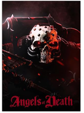 Displate Offiziell Warhammer MetallPoster Magnetische Befestigung Inklusive Lizenziert Bilder Hochwertiges Poster Warhammer Animation Angels of Death Rafael Poster 45 cm x 32 cm