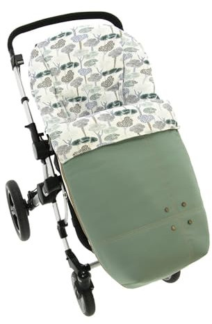Saco Silla de Paseo Universal Rosy Fuentes- Saco Carrito Bebé - Funda de silla de paseo - Equipado para ser Ajustado perfectamente -Verde
