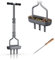 ViveGro Aérateur de pelouse, outil de carottage avec noyau de sol ovale plateau de rangement manuel aérateur d'herbe outils de jardinage pour l'entretien du jardin et de la cour