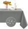 Romanstile Tischdecke abwaschbar grau 140x180 wasserabweisend Tischtuch Tablecloth Tischwäsche modern und elegant Deko für Winter,Herbst,Party,Esszimmer,Weihnachten,Outdoor,Geburtstag,Abendessen
