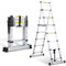 Yakimz Teleskopleiter A-Rahmen Aluminium Klappleiter, 2m+2.3m Mehrzweckleiter 6+7 Sprossen Aluminiumleiter, Ausziehbare Stehleiter Rutschfester, 150 kg Belastbarkeit