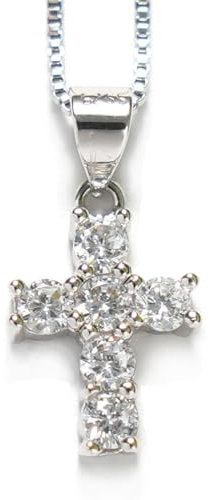 S.ROMZA Collana Croce Donna Semplice Croce Ciondolo Collana Regolabile Retrò Catenella Ciondolo Regali (Silvse1)