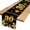 Tischläufer 30 Geburtstag Männer Frauen 30. Geburtstag Deko Schwarz Gold Happy 30th Birthday Tischdeko für Tischdecke Jahrestag Geburtstag Party Dekoration